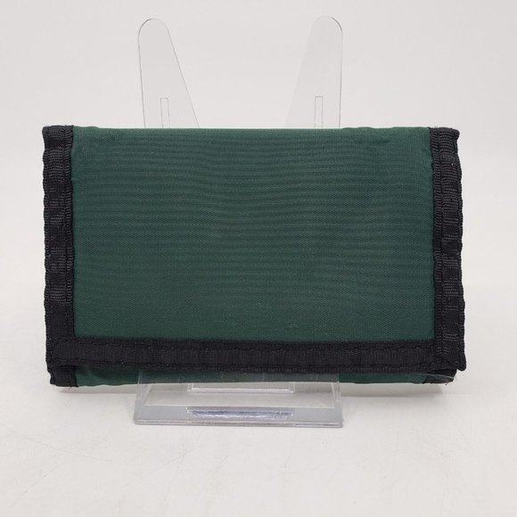 University of South Florida Bulls USF Logo Nylon Trifold Wallet Green Gold - Picture 3 of 10